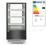 VETRINA REFRIGERATA CON 3 RIPIANI INCLINATI ARKTIC 300L 230V/480W 650X833X(H)1460MM - 233306