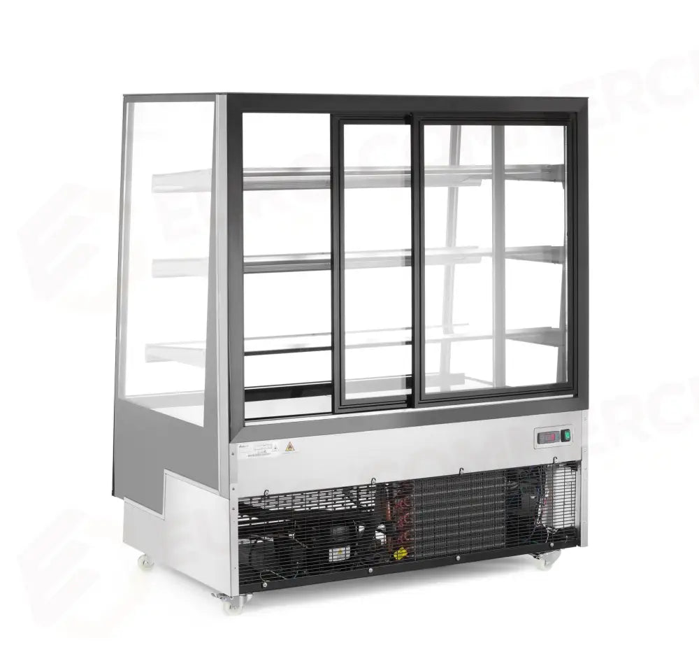 VETRINA REFRIGERATA CON 3 RIPIANI INCLINATI ARKTIC 650L NERO 230V/490W 1200X833X(H)1460MM - 233320