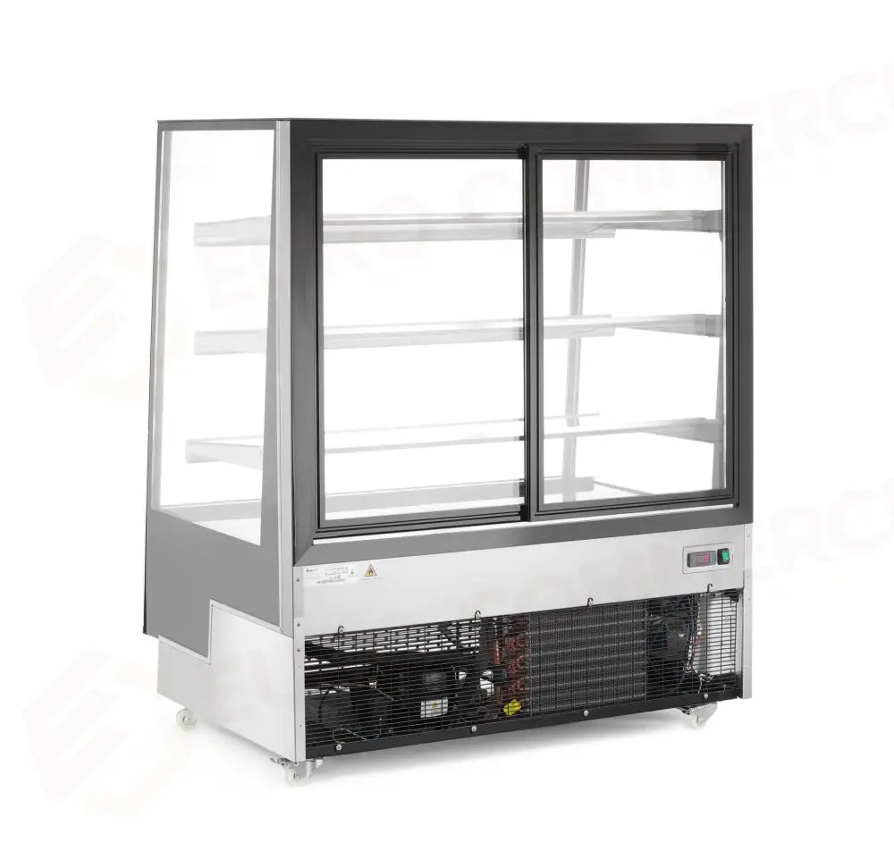 VETRINA REFRIGERATA CON 3 RIPIANI INCLINATI ARKTIC 650L NERO 230V/490W 1200X833X(H)1460MM - 233320