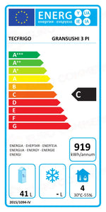 Etichetta Energetica GRANSUSHI 3 PI TECFRIGO