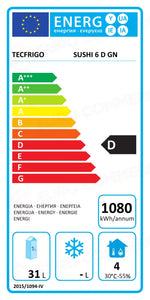 Etichetta Energetica SUSHI 6 D GN TECFRIGO