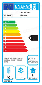 Etichetta Energetica SUSHI 8 D GN-INC TECFRIGO