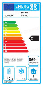 Etichetta Energetica SUSHI 8 GN-INC TECFRIGO