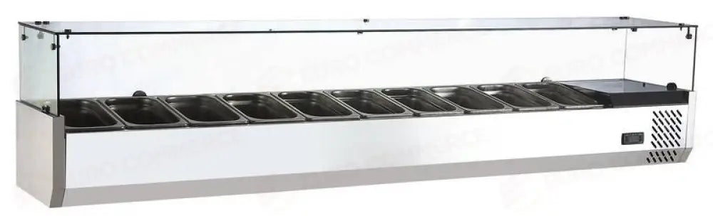 VETRINA REFRIGERATA DA BANCO 2000/380 9 GN 1/3 - VRBK200 - KAREL - Attrezzatura
