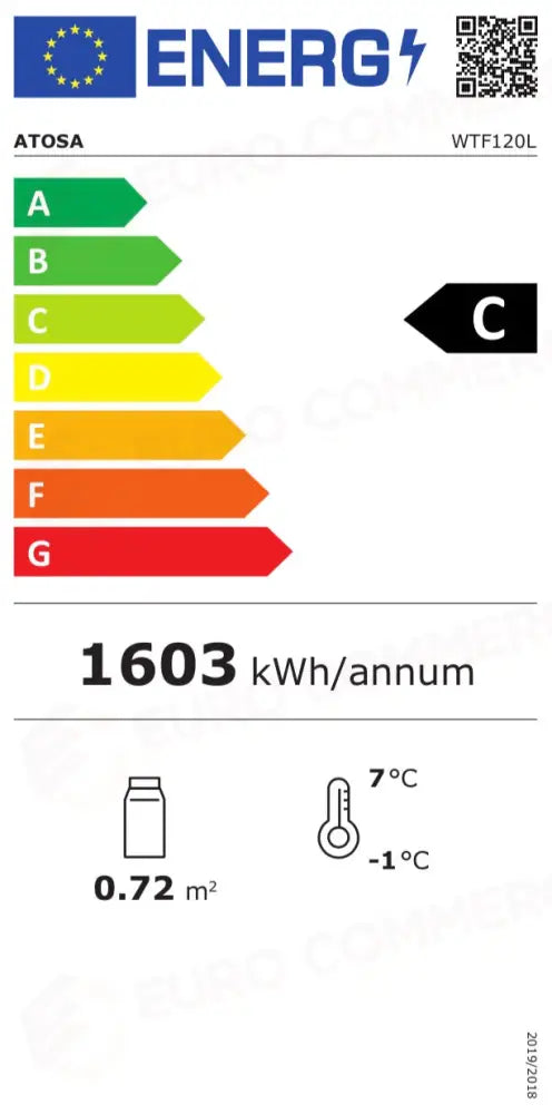 VETRINA REFRIGERATA DA BANCO SQUARE - WTF120L - ATOSA