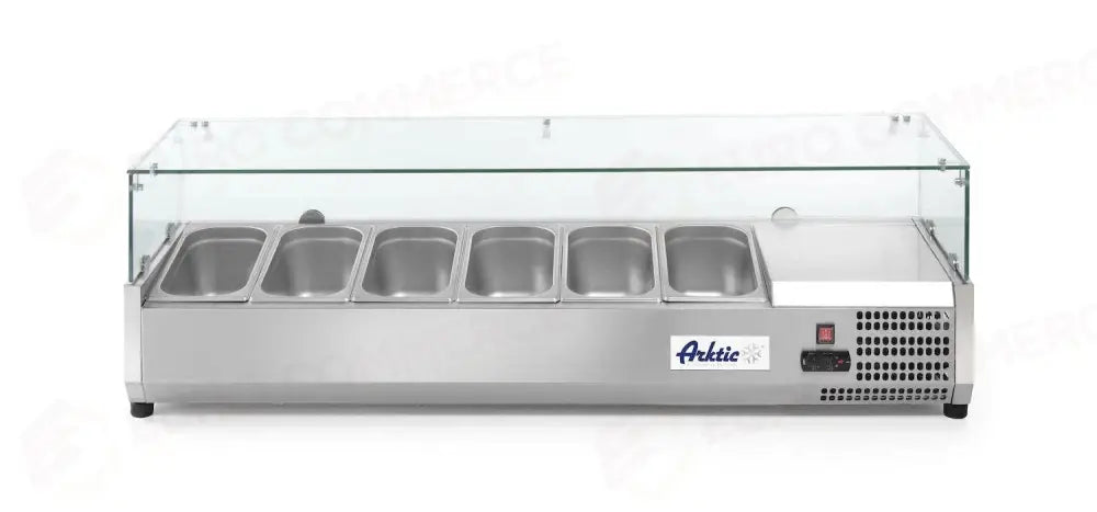VETRINA REFRIGERATA GN 1/3 ARKTIC 6X GN 1/3 230V/180W 1405X420X(H)456MM - HENDI