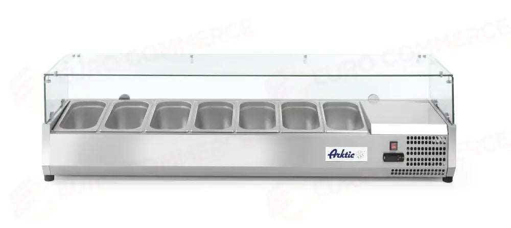 VETRINA REFRIGERATA GN 1/3 ARKTIC 7X GN 1/3 230V/180W 1605X420X(H)460MM - HENDI