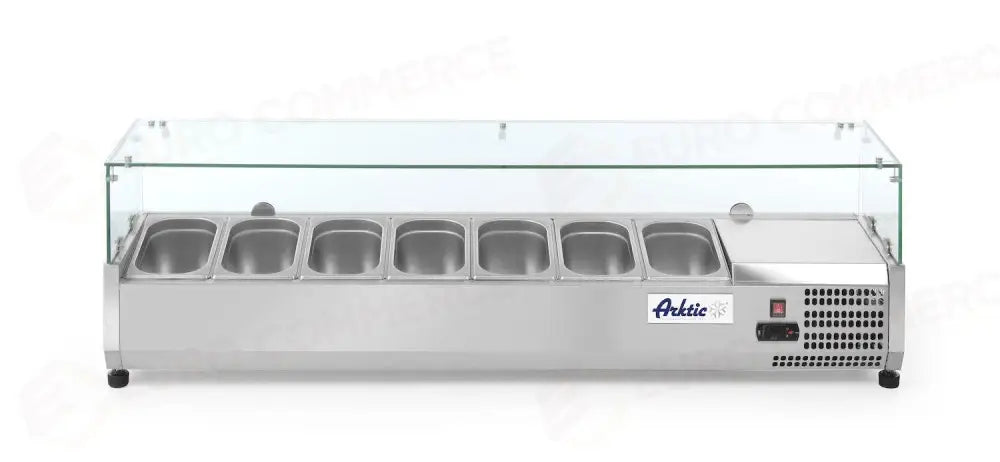 VETRINA REFRIGERATA GN 1/4 ARKTIC 7X GN 1/4 230V/180W 1505X335X(H)460MM - HENDI