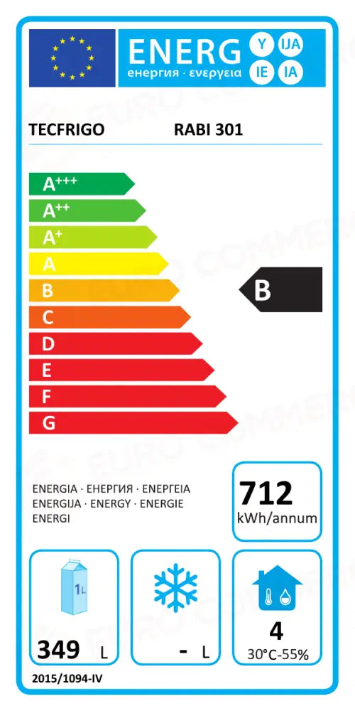 Etichetta Energetica RABI 301 TECFRIGO