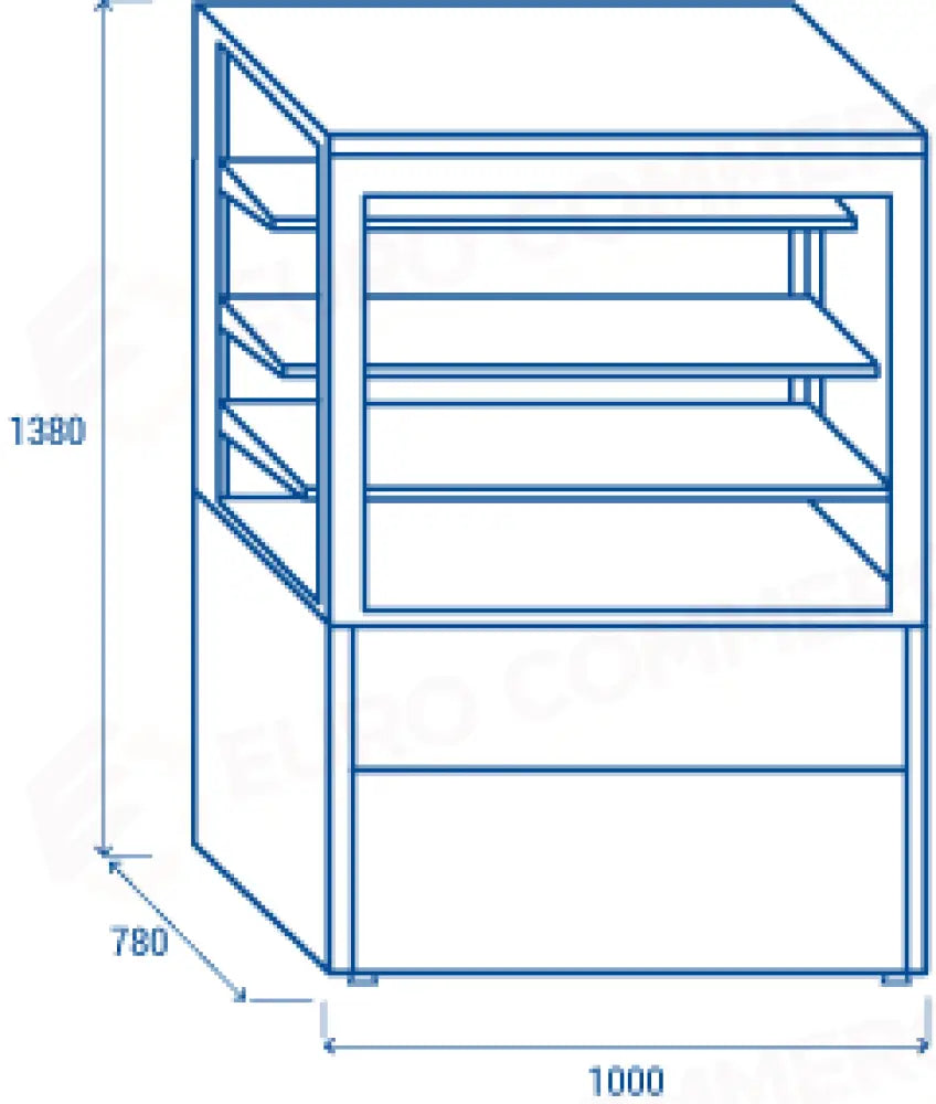 VETRINA REFRIGERATA PER SERVIZIO ASSISTITO M2 -1°C/+7°C - WKR 100 - COOL HEAD