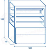 VETRINA REFRIGERATA PER SERVIZIO ASSISTITO M2 -1°C/+7°C - WKR 120 - COOL HEAD