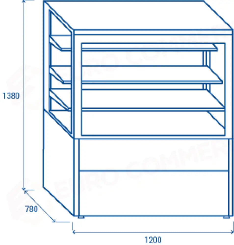 VETRINA REFRIGERATA PER SERVIZIO ASSISTITO M2 -1°C/+7°C - WKR 120 - COOL HEAD