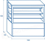 VETRINA REFRIGERATA PER SERVIZIO ASSISTITO M2 -1°C/+7°C - WKR 150 - COOL HEAD
