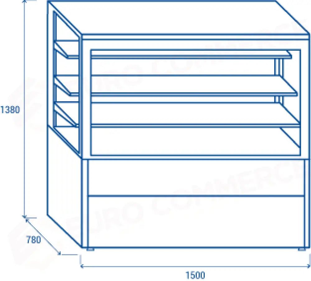 VETRINA REFRIGERATA PER SERVIZIO ASSISTITO M2 -1°C/+7°C - WKR 150 - COOL HEAD