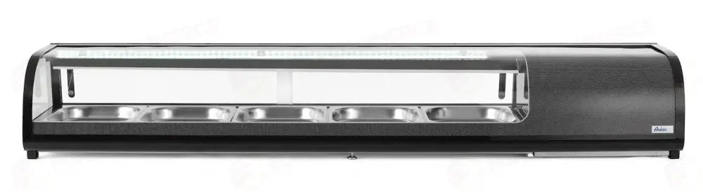 VETRINA REFRIGERATA SUSHI ARKTIC NERO 220-240V/190W 1800X420X(H)265MM - HENDI