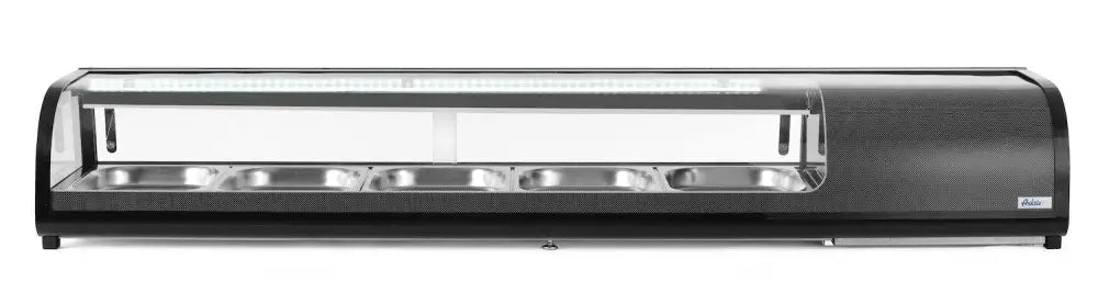 VETRINA REFRIGERATA SUSHI ARKTIC NERO 220-240V/190W 1800X420X(H)265MM - HENDI