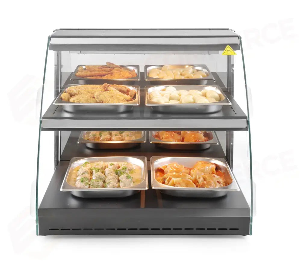 VETRINA RISCALDATA AL QUARZO A DUE LIVELLI HENDI 230V/560W 650X485X(H)630MM - 233962