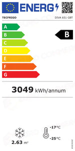 Etichetta Energetica DIVA 651 GBT TECFRIGO