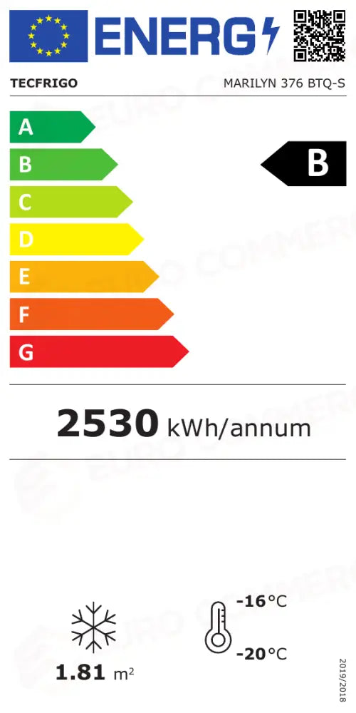 Etichetta Energetica MARILYN 376 BTQ-S TECFRIGO