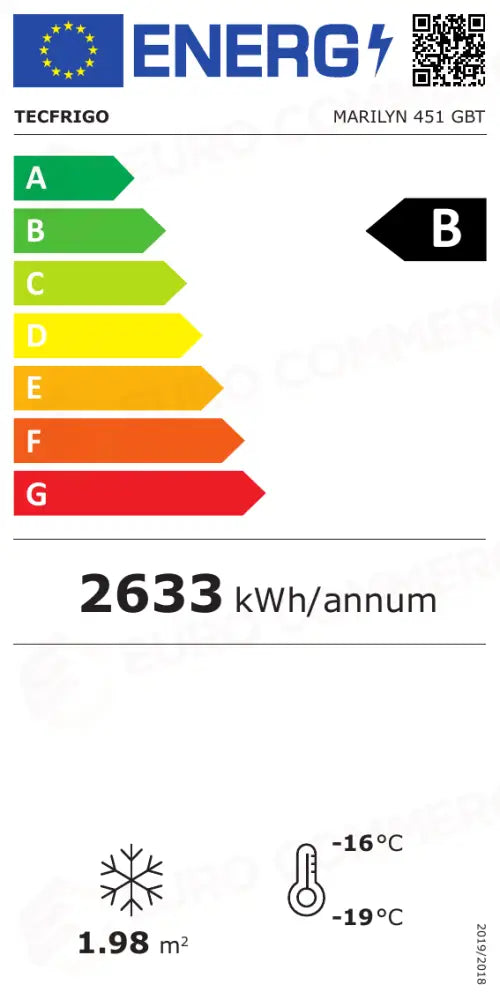Etichetta Energetica MARILYN 451 GBT TECFRIGO