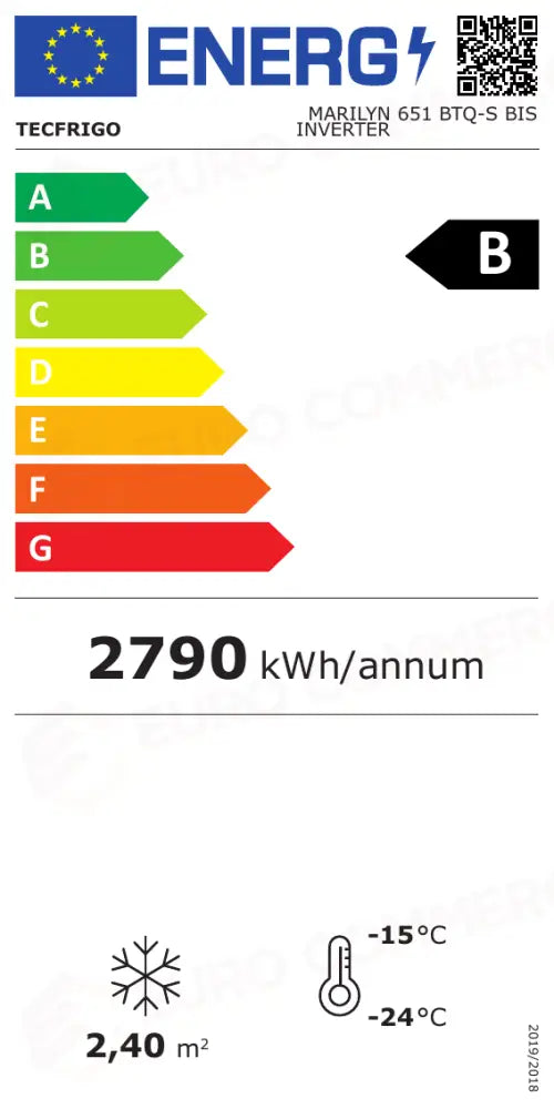 Etichetta Energetica MARILYN 651 BTQ-S BIS TECFRIGO
