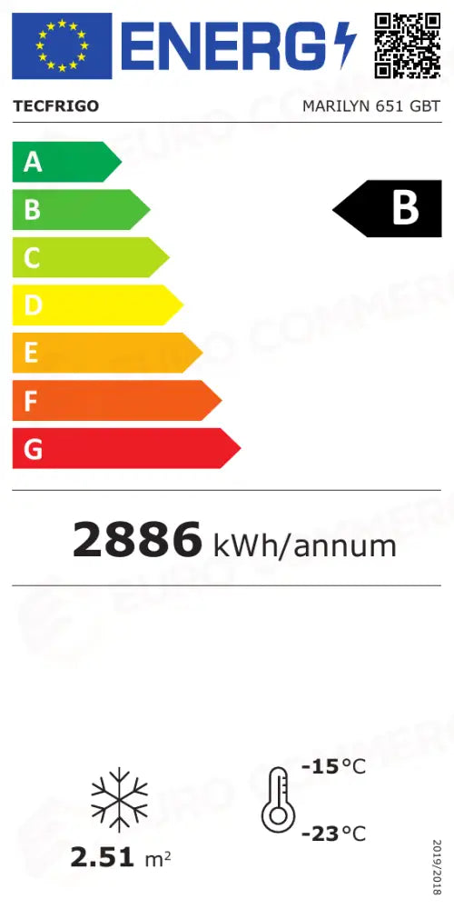 Etichetta Energetica MARILYN 651 GBT TECFRIGO