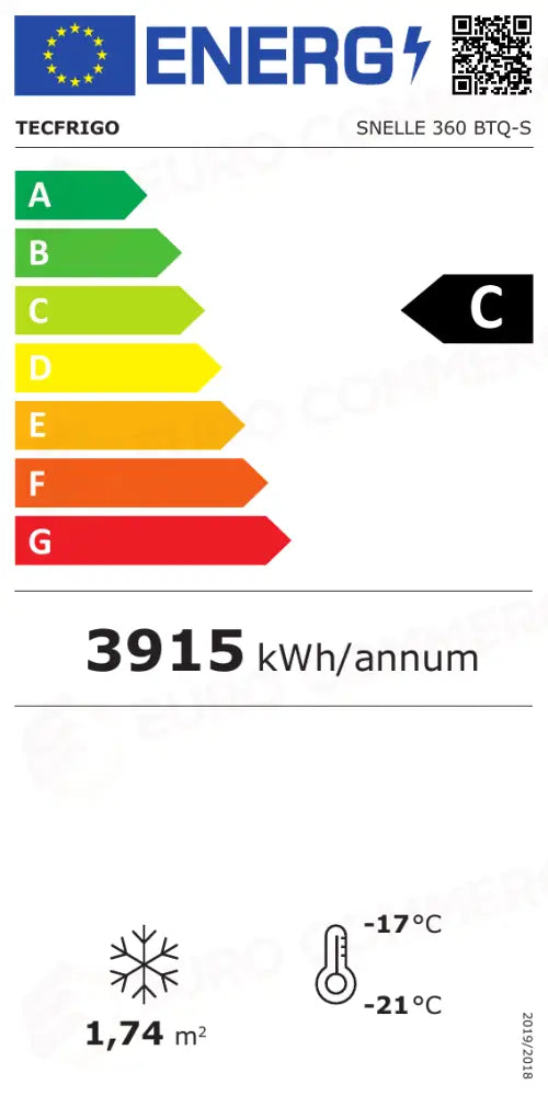 Etichetta Energetica SNELLE 360 BTQ-S TECFRIGO