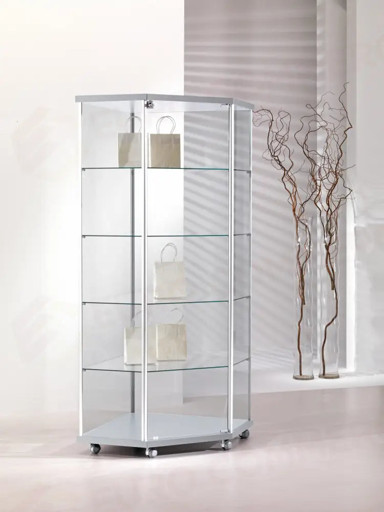 VETRINE ALLUMINIO ANGOLARI ALLDESIGN 73X73X180 CM - 70/A - ITALVETRINE