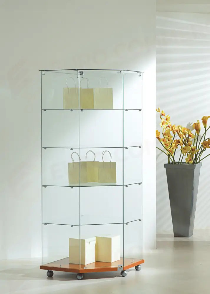 VETRINE ANGOLARI LAMINATO LIGHT 68X68X180 CM - 7/18 - ITALVETRINE