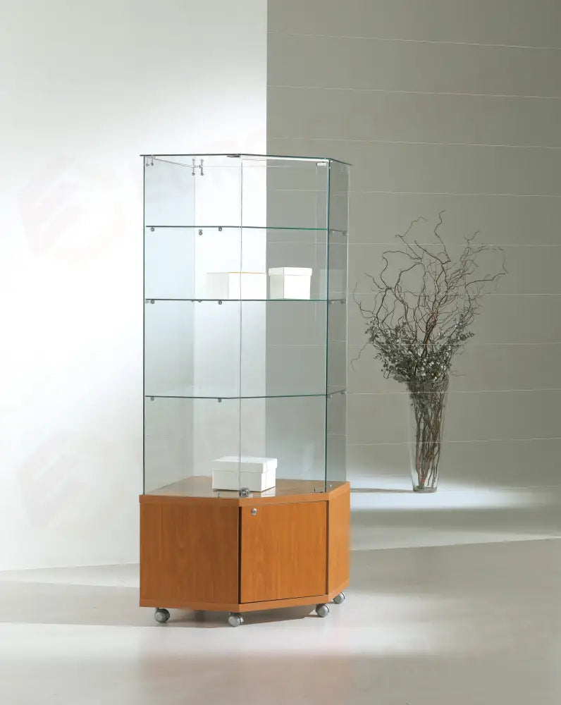 VETRINE ANGOLARI LAMINATO LIGHT 68X68X180 CM - 7/18M - ITALVETRINE