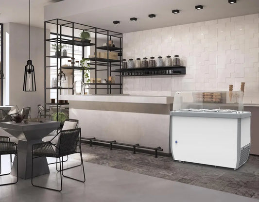 VETRINE E BANCHI REFRIGERATI PER GELATI E SURGELATI - GLOBO RETRO 440 - IARP - ATTREZZATURA PROFESSIONALE