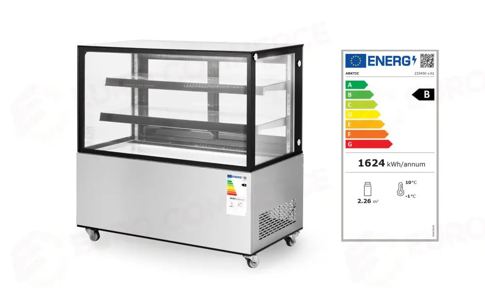 VETRINE REFRIGERATE CON 2 RIPIANI ARKTIC 230V/490W 677X1224X(H)1230MM - 233450