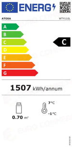 VETRINETTA REFRIGERATA ATOSA WTY110L 2 PIANI